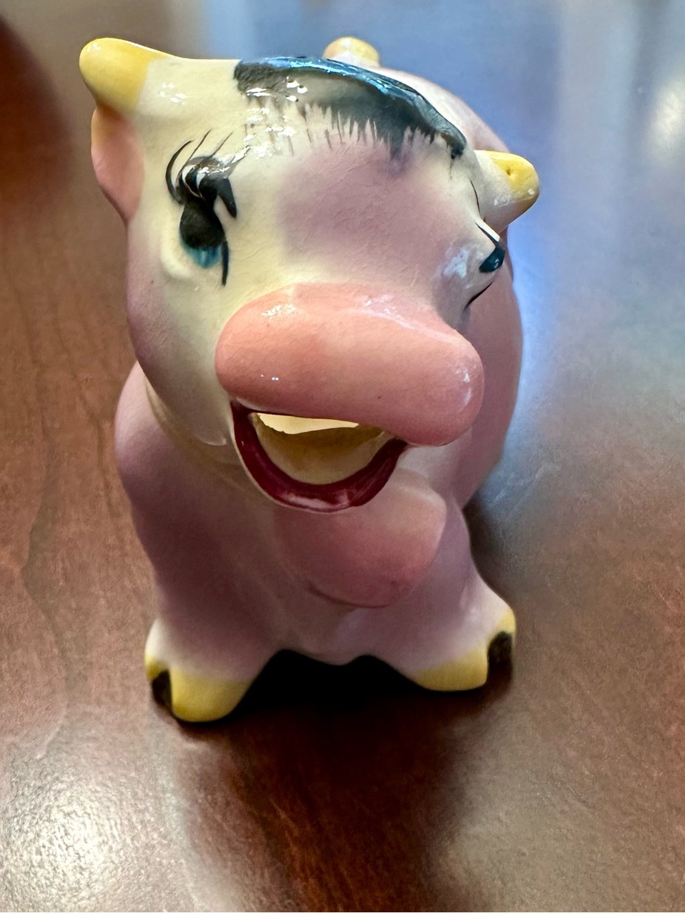 Vintage Pink Cow Creamer Ceramic Cream Pitcher Farmhouse Cottagecore 🐮